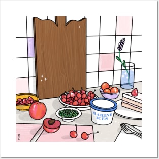 Kitchen Still Life Illustration Posters and Art